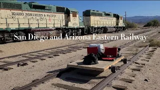 Railcart on the San Diego and Eastern Railway desert section.