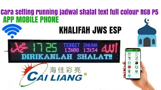cara setting running text jadwal shalat khalifah 100x 20cm P5 full colour@led-kebumen89