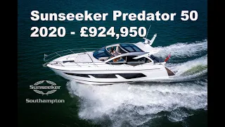 2020 Sunseeker Predator 50 Sports Cruiser For Sale - REDUCED £849,950 Tax Paid - Rare 3 Cabin Layout