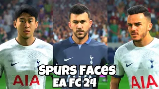 Spurs Faces and ratings EA FC 24