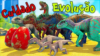 100 Dias Como Dinossauro Cuidando e Protegendo os Bebês Indominus e Dinossauros PODEROSOS! ARK 2