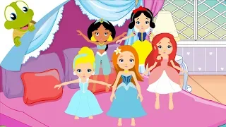 Five Little Princesses jumping on the bed | Nursery Rhymes for Kids
