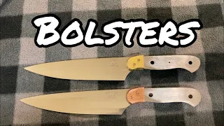 Knife Bolsters, How to make a knife bolster, How to attach bolsters on a knife