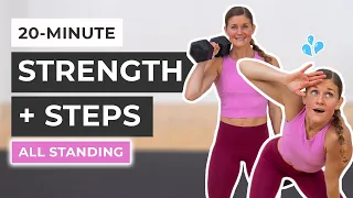 20-Minute Strength + Walking Workout (2000 Steps, All Standing, No Repeats)