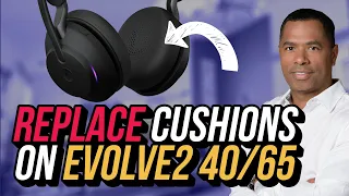 Jabra Evolve2 40, Evolve2 65, ELITE 45h - How To Replace Ear Cushions on Jabra Evolve2 Headset🎧