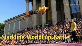 Slackline WorldCup Battle - Felix Carreira vs Jaan Roose - real-time feature!