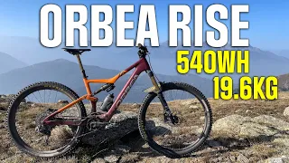 Orbea Rise: 19.6 kg con batteria da 540Wh