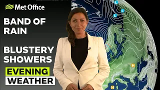 10/10/23 – Rain moving south, blustery showers – Evening Weather Forecast UK – Met Office Weather