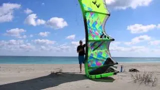 How to set up a kiteboarding & kitesurfing kite