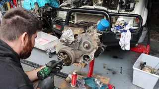 1KZ Engine Removal and Teardown in 4 Minutes