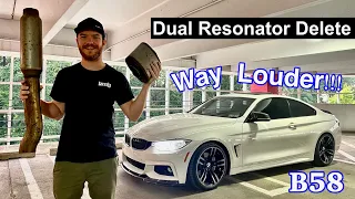 BMW 440i GETS DUAL RESONATOR DELETE || Best $150 I Ever Spent on a Car!!!