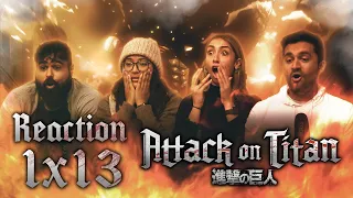 Attack on Titan DUB - 1x13 Primal Desire - Group Reaction