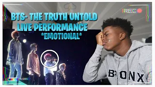 REACTING TO BTS (방탄소년단) - The Truth Untold [Live Performance] FOR THE FIRST TIME!!