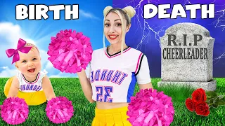 EMOTIONAL BIRTH TO DEATH OF A CHEERLEADER IN REAL LIFE | CHEERLEADER FUNNY SITUATION BY CRAFTY HYPE