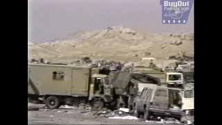 Gulf War Operation Desert Storm Destroyed Vehicles Along Roadway #2