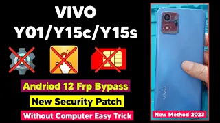 Vivo Y01 (V2166) frp bypass Android 12 | Y15c, Y15s Google Account Remove | New Method