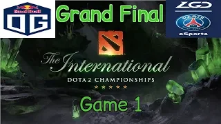 [ EN ] OG vs LGD - Game 1 - Grand Final - TI 8 - Highlights