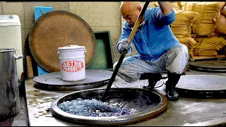 336 HOURS OF WORK!? The process of making Japanese Indigo dye.