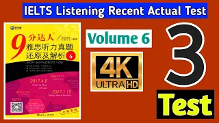 IELTS Listening Recent Actual Test Volume 6 - Test 3 | IELTS Listening Test | Rutvik IELTS |