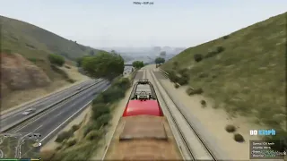 Super train at 2000 kilometers per hour 🚄🛤️ GTA V