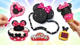 Minnie Mouse Girls Set. DIY How to Make Play Doh Minnie Mouse Crafts 🐭