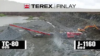 Terex Finlay J-1160 Jaw Crusher with TC-80 conveyor