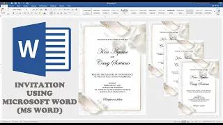 CRYSTAL FRAME IN MARBLE | How to make WEDDING INVITATION in Microsoft Word | Cassy Soriano
