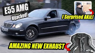 THIS *550BHP* MERCEDES E55 AMG GETS A CRAZY EXHAUST INSTALL..AND SPECIAL SUPRISE