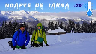 Noapte de iarnă la stână - refugiaţi din cauza zăpezii | -20° (Masivul Iezer-Păpuşa)