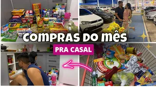 PRIMEIRA COMPRA DO MÊS CASADOS NO ASSAI ATACADISTA🛒| QUANTO GASTAMOS? Com valor total + Organização