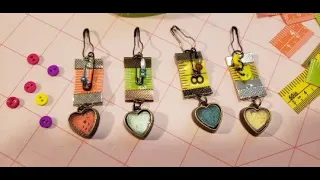 How to Create Measuring Tape Charms for a Sewing Junk Journal - Using Beebeecraft.com crimp ends