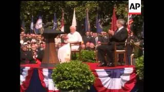 The AP's Mark Smith reports from the White House as President Bush welcomes Pope Benedict this morni