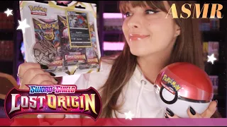 ASMR 🌟 Pokemon TCG Lost Origin Triple Blister Pack Opening! Whispers, Packaging Crinkles & Tapping