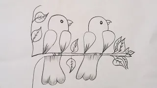 how to draw birds with numbers 2222