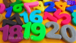 Учим цифры от 1 до 20 с Play Doh | Учим цвета с Play Doh |  Цифры 1-20 | Цифры из пластилина