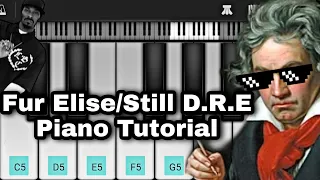 Fur Elise/Still D.R.E ON PIANO (PERFECT PIANO) Piano Tutorial EASY Piano Mobile| meme on piano