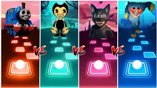 Huggy Wuggy (Poppyplaytime) vs Cartoon Cat vs Bendy vs Cursed Thomas - Tiles Hop EDM RUSH