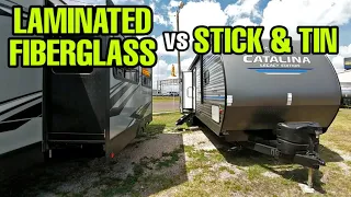 Fiberglass Laminate vs Stick and Tin Travel Trailers and Fifth Wheel RVs!