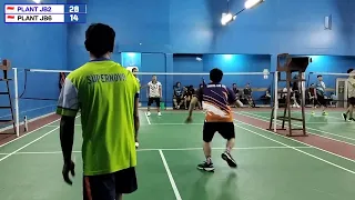 SISWANTO/SIGIT VS HANDOKO/Zaenal Aftv, mabar tanpa beban. enjoy of badminton.