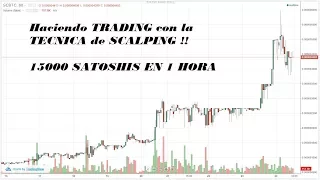 TRADING de CryptoMonedas con la técnica de SCALPING !! 0.0003 Btc en 1 Dia !!