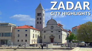 ZADAR │ CROATIA.  Sea Organ and main points of interests. HD.