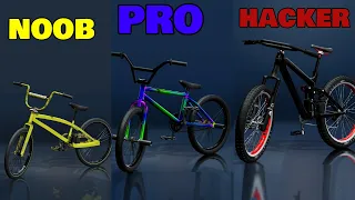 Touchgrind BMX 2 - NOOB vs PRO vs HACKER  lvl MAX All BIKES ALL MAPS