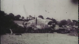 Crashed German Plane, 1940s - Film 33986