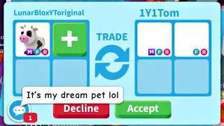 🤯🐮WOAH! THEY OVERPAID FOR MY MEGA COW TO GET THEIR DREAM PET! ADOPT ME TRADING 2023#adoptmetrades