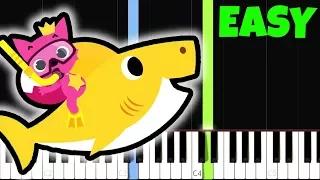 BABY SHARK SONG - Pinkfong [Easy Piano Tutorial] (Synthesia)
