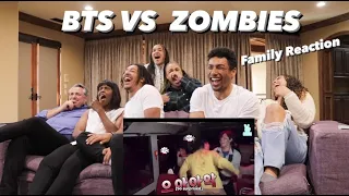 BTS VS ZOMBIES FAMILY REACTION (Run BTS Ep 24)