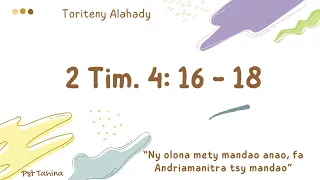 Toriteny Alahady (II Tim. 4: 16 -18)