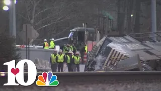 Clean-up underway after train-truck collision
