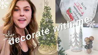 DECORATING MY APARTMENT FOR CHRISTMAS | holiday 2021 decor | decorate with me - vlogmas day one