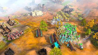 Age of Empires 4 - 3v3 BATTLE ON THE HILLS | Multiplayer Gameplay